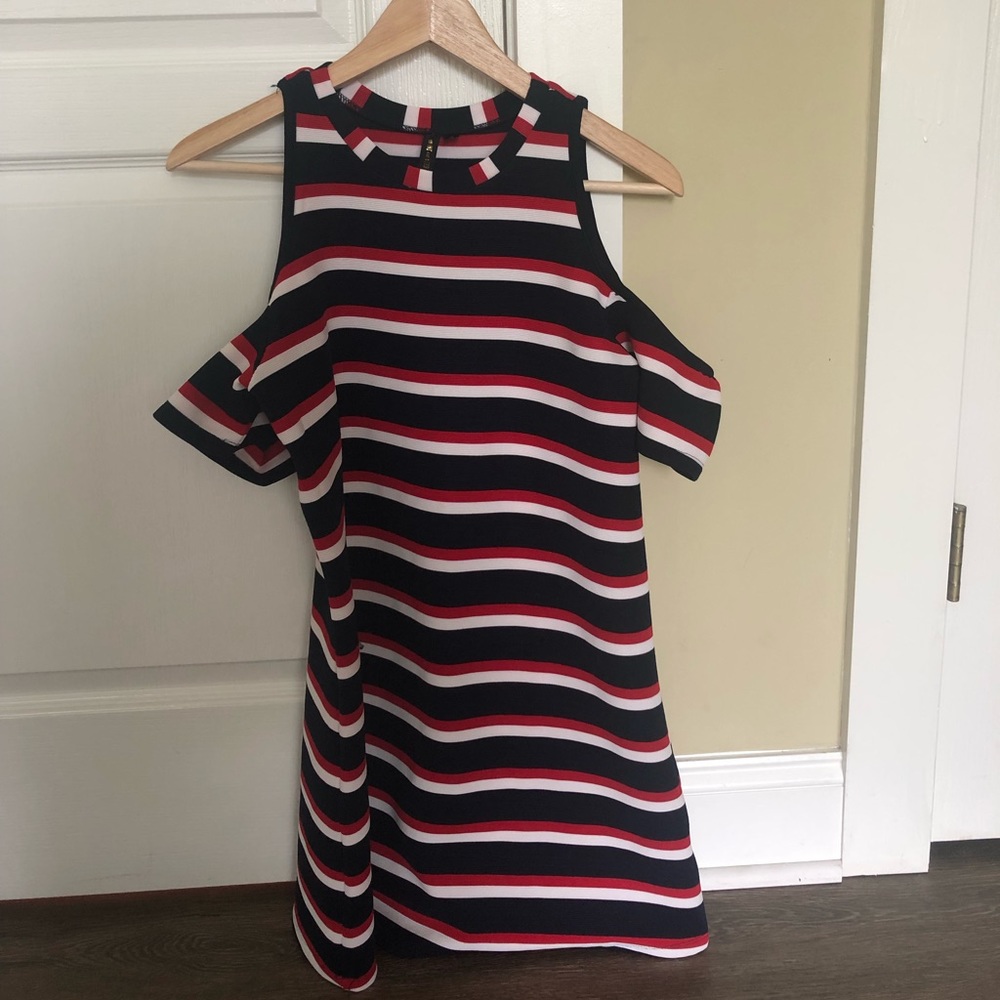 Dress with cut out shoulders